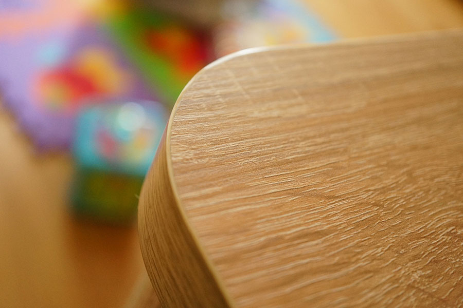 Table with rounded corner