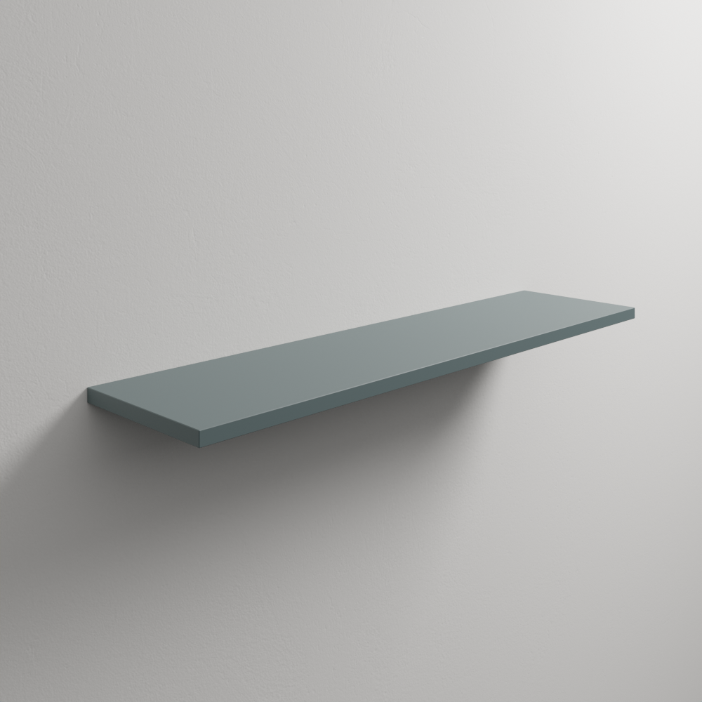 grey floating shelf