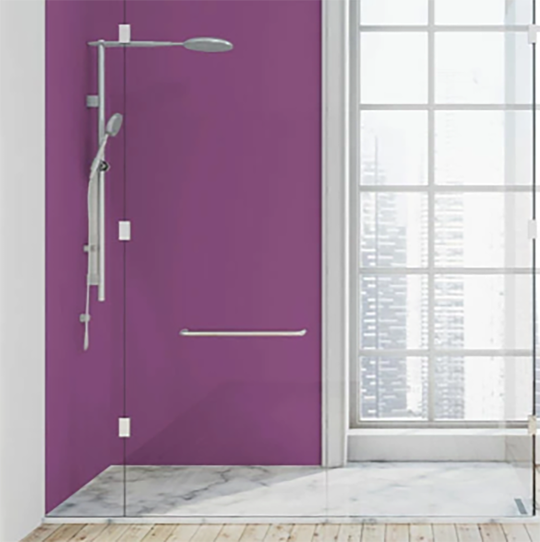 pink shower panel
