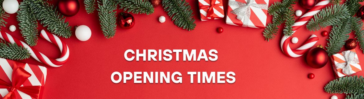 Christmas opening times banner