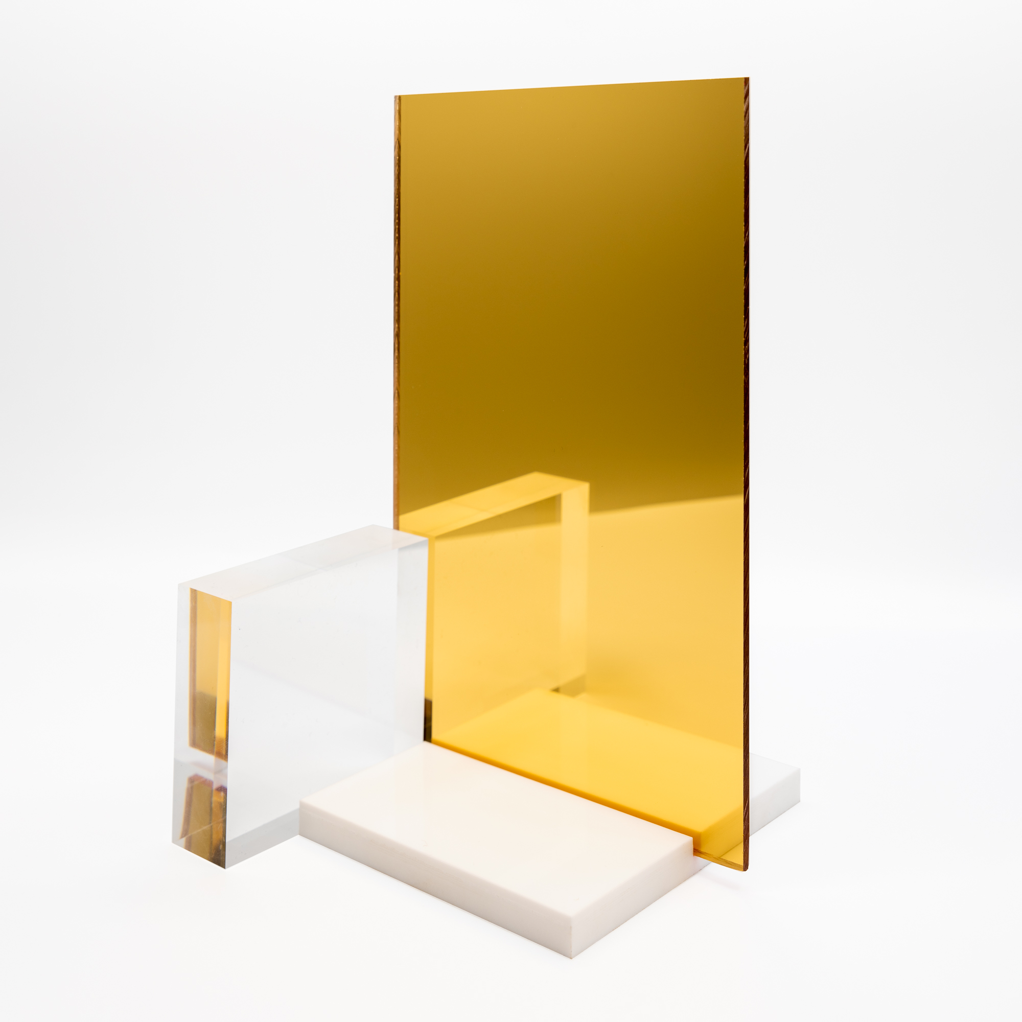 gold mirrored acrylic