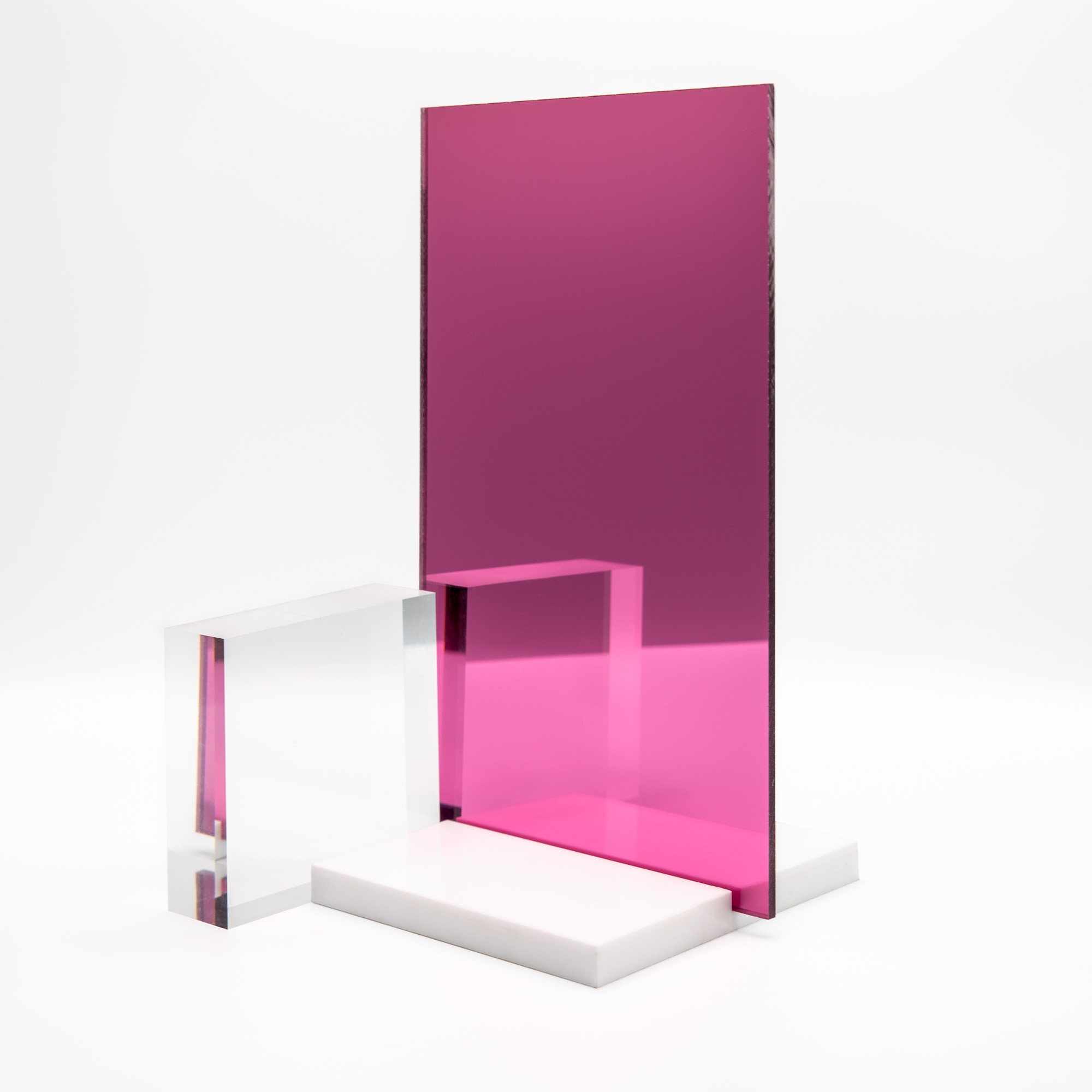 pink mirrored acrylic
