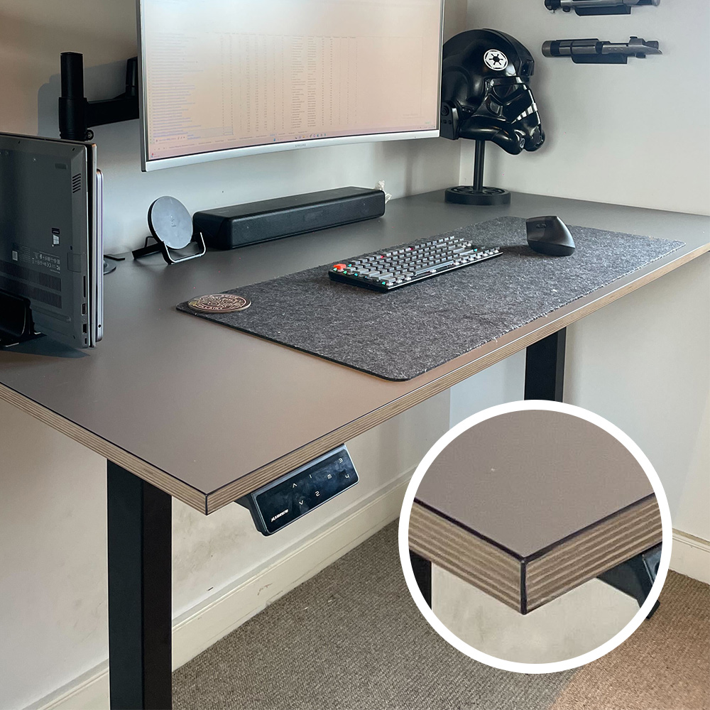 Desk with contrasting edging