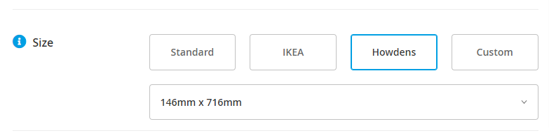 howdens standard kitchen door sizes