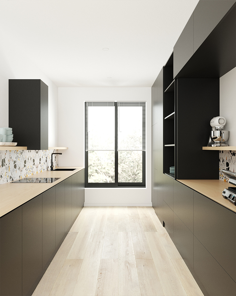 Black Slab Kitchen Doors