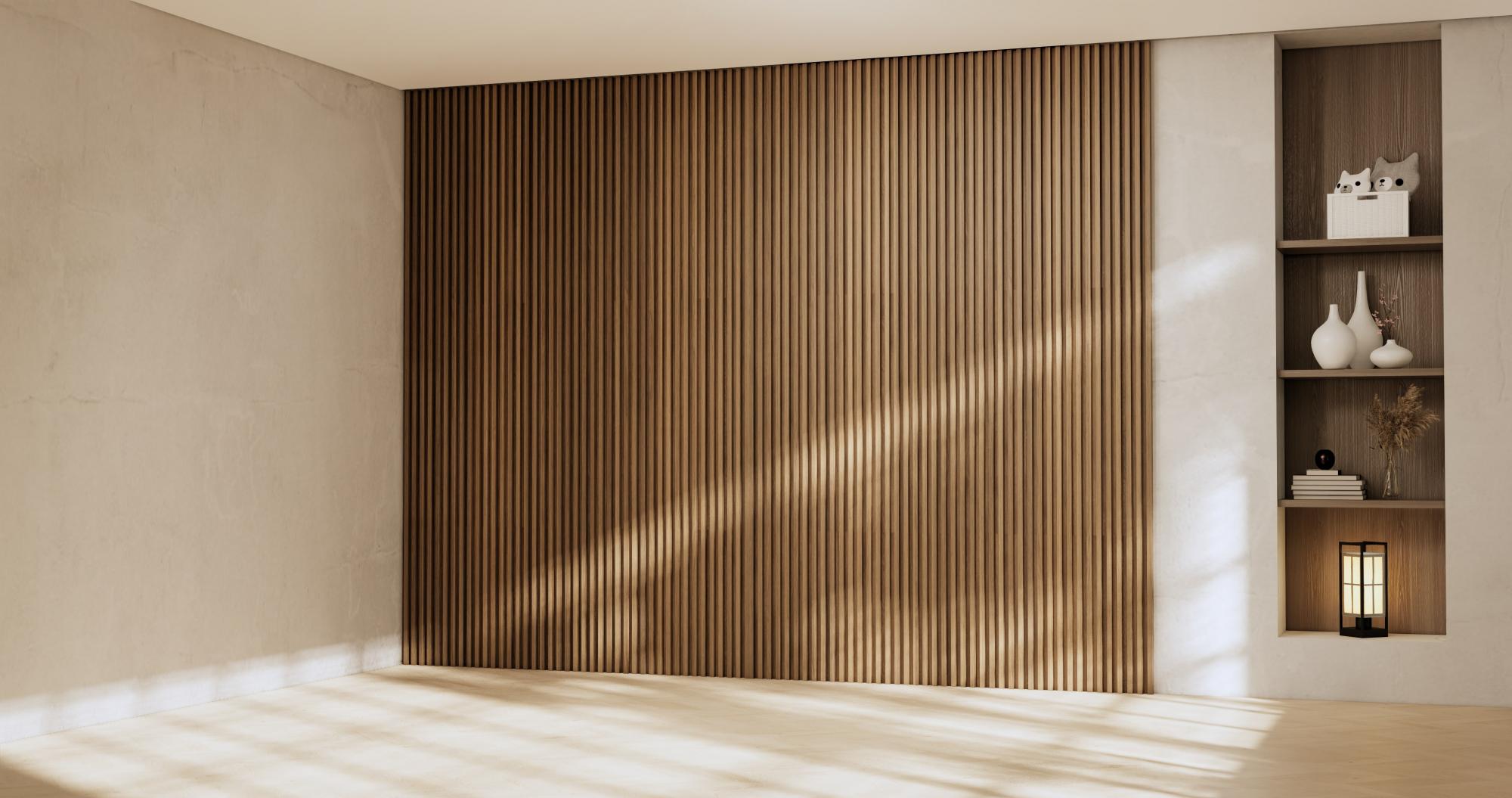 full height slat wall panel