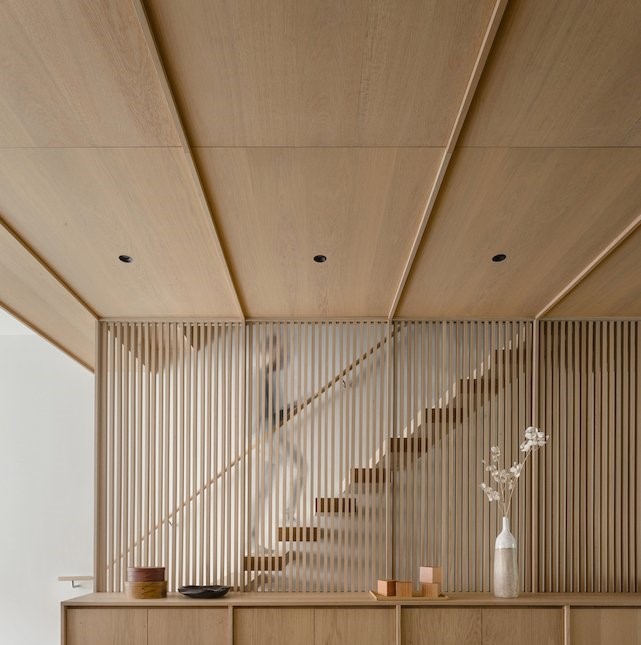 wooden ceiling panels