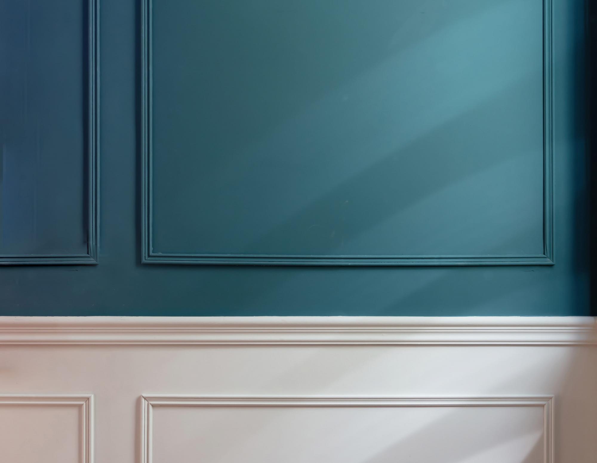 contrasting wall panels