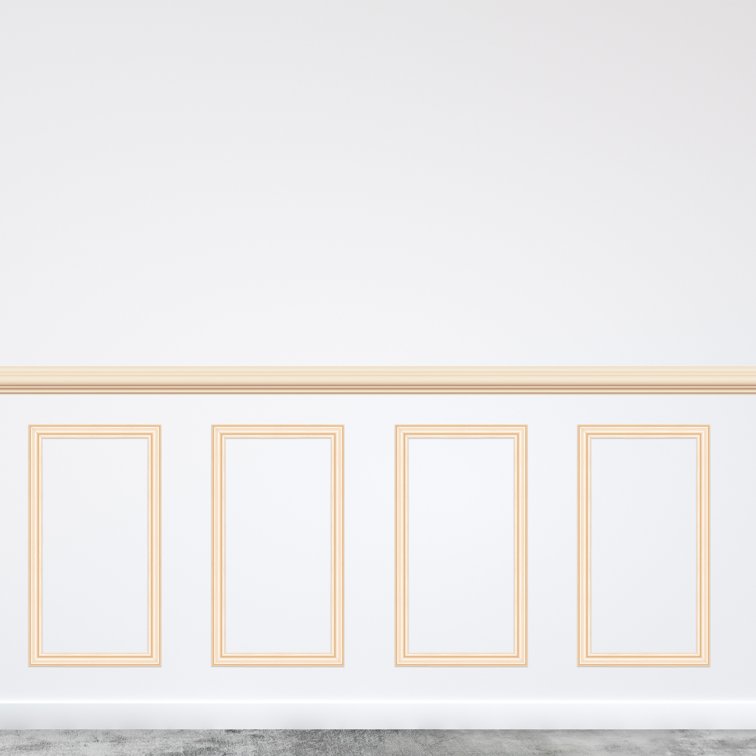 Half installed unpainted wall panelling