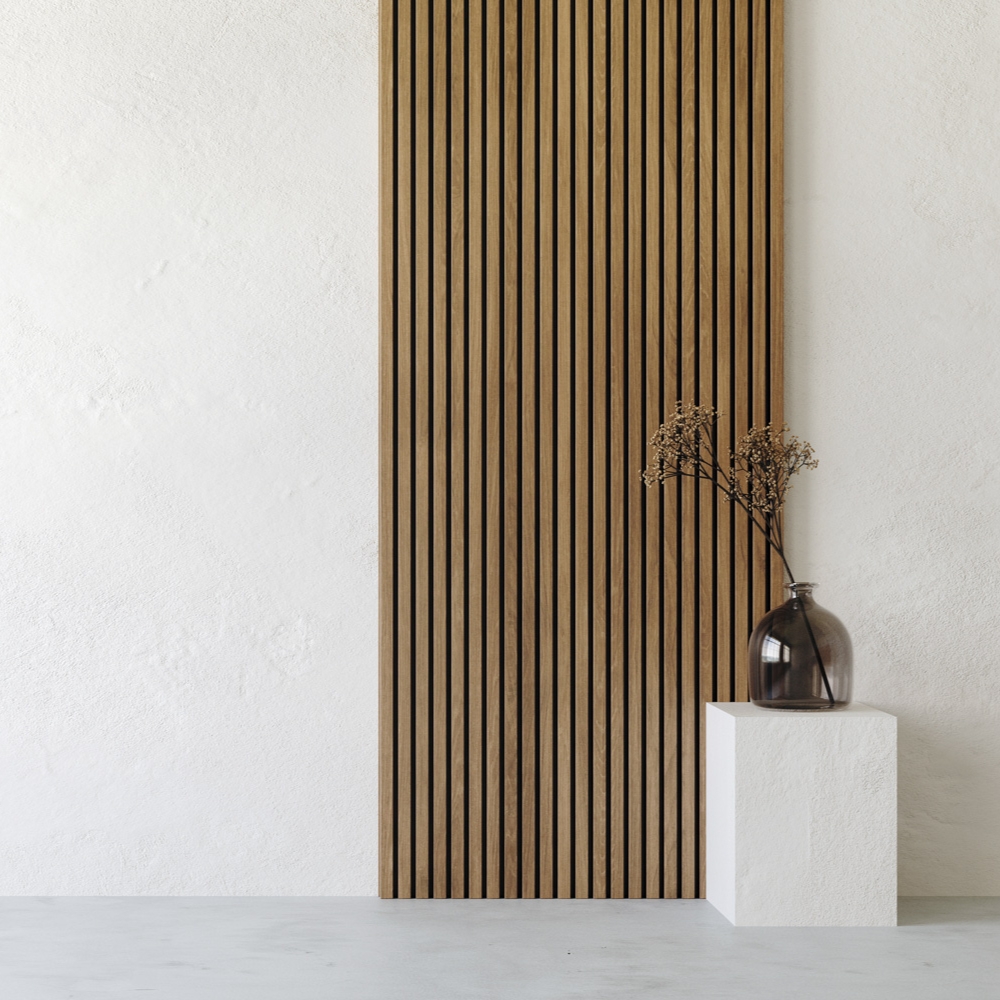 oak slatted wall panels