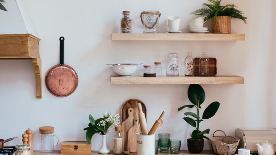 Kitchen shelves