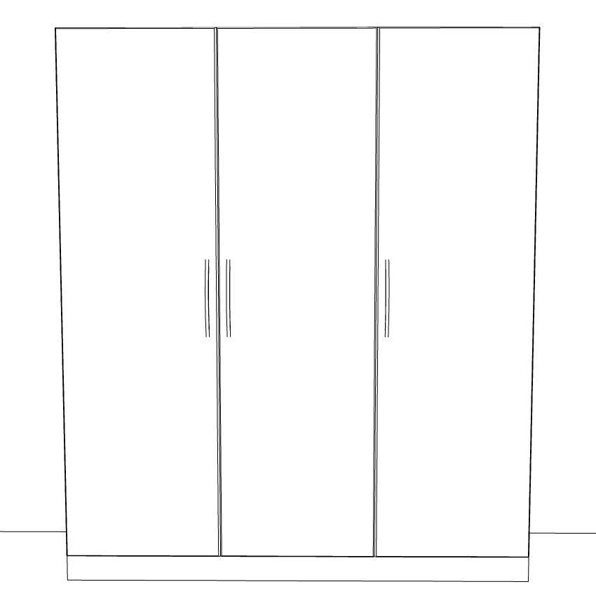 three door wardrobe