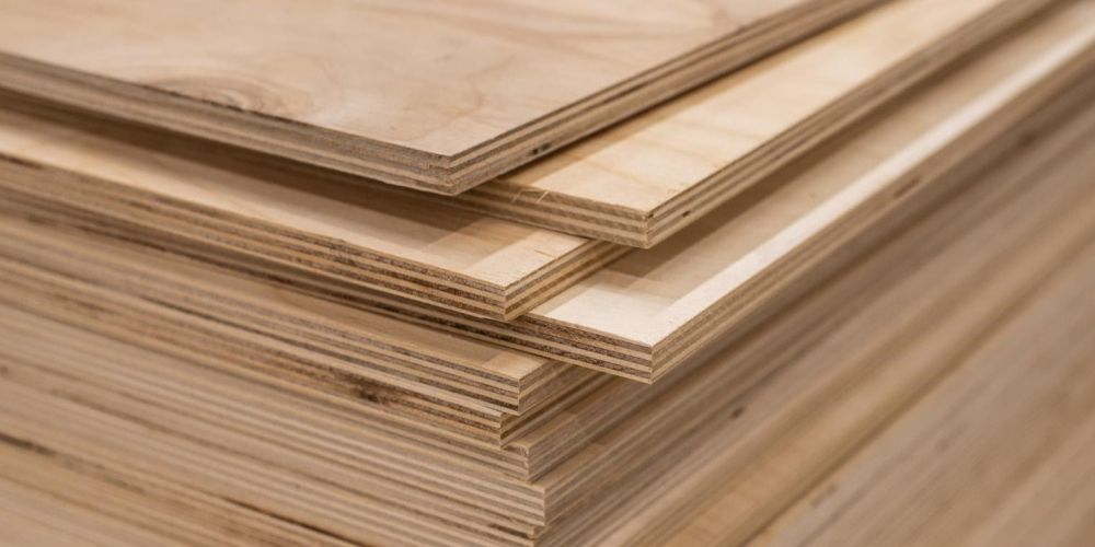 stack of plywood sheets