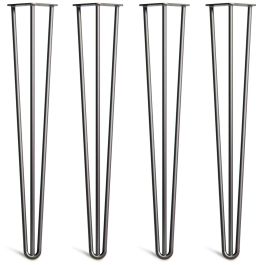 Pack of 4 - 71cm 3-Rod Hairpin Legs - Desk & Dining Table