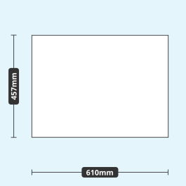 3mm 610mm x 457mm Shatter Resistant Greenhouse Window (2ft x 1.5ft) - Acrylic