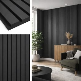 Black Slat Wall Panels