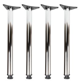 710mm Chrome Tubular Table Legs - 4 Pack