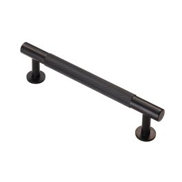 Matt Black Knurled Pull Handle 224mm Centres