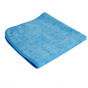Folded blue microfibre cloth
