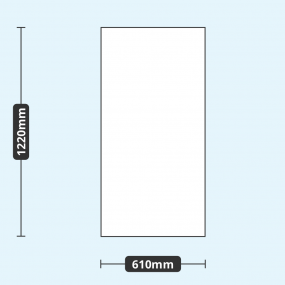 3mm 610mm x 1220mm Shatter Resistant Greenhouse Window (2ft x 4ft)