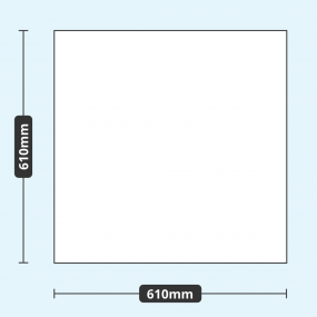 3mm 610mm x 610mm Shatter Resistant Greenhouse Window (2ft x 2ft)