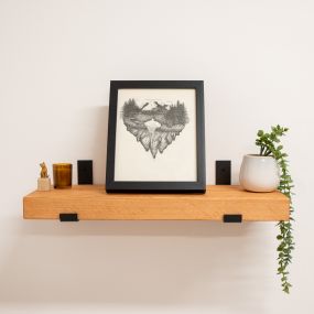50mm Antique Mahogany Shelf Board 600mm x 225mm