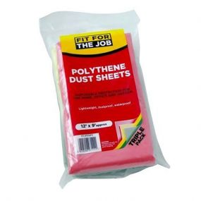 Polythene Dust Sheets - 3 Pack