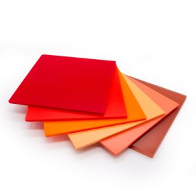 Orange and Red Acrylic Splashback Sample Pack