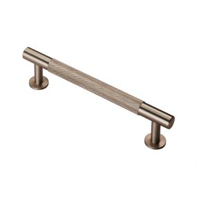 Satin Nickel Knurled Pull Handle 160mm Centres