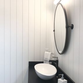 Bathroom Full Height V-Groove Panelling