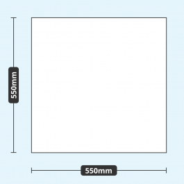 3mm 550mm x 550mm Shatterproof Shed Window