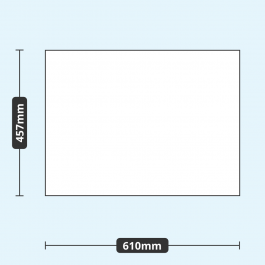 3mm 610mm x 457mm Shatter Resistant Greenhouse Window (2ft x 1.5ft)