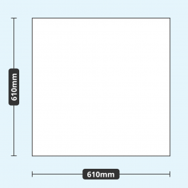 3mm 610mm x 610mm Shatter Resistant Greenhouse Window (2ft x 2ft) - Acrylic