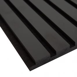 Made to Measure Black Slat Wall Panels