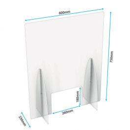 Freestanding Sneeze Screens with Cutout