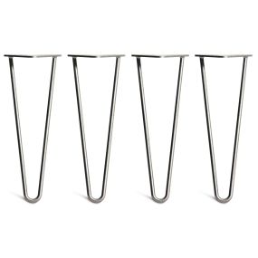 Pack of 4 - 35cm Clear Coat 2-Rod Hairpin Legs - Coffee Table