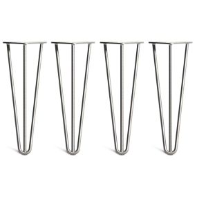 Pack of 4 - 35cm Clear Coat 3-Rod Hairpin Legs - Coffee Table
