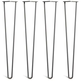 Pack of 4 - 71cm 2-Rod Hairpin Legs - Desk & Dining Table