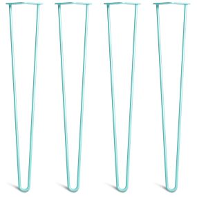 Pack of 4 - 71cm Duck Egg 2-Rod Hairpin Legs - Dining Table