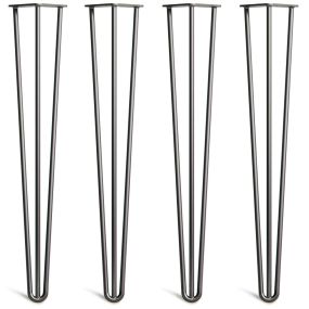 Pack of 4 - 71cm 3-Rod Hairpin Legs - Desk & Dining Table