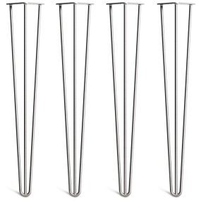 Pack of 4 - 71cm Zinc 3-Rod Hairpin Legs
