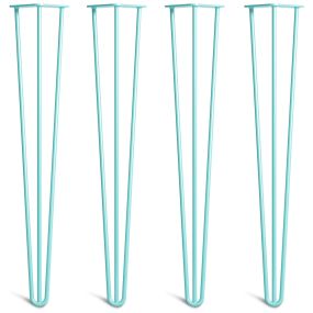 Pack of 4 - 71cm Duck Egg 3-Rod Hairpin Legs - Dining Table