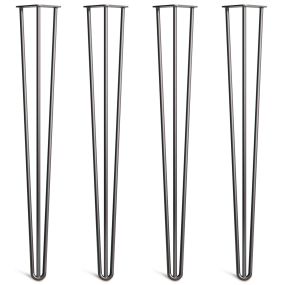 Pack of 4 - 86cm Black 3-Rod Hairpin Legs - Console Table