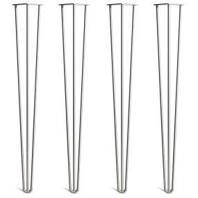 Pack of 4 - 86cm Zinc 3-Rod Hairpin Legs - Console Table