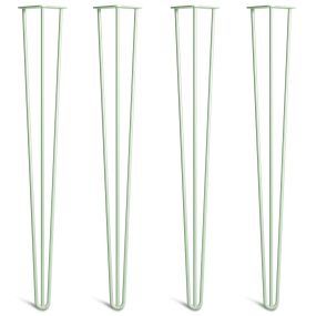Pack of 4 - 86cm Pastel Green 3-Rod Hairpin Legs - Console Table