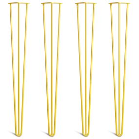 Pack of 4 - 86cm Yellow 3-Rod Hairpin Legs - Console Table