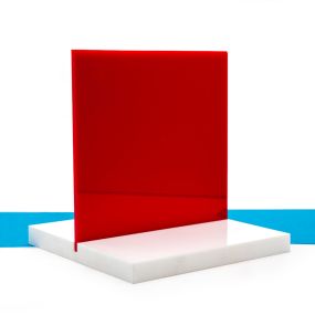 3mm Dark Red Acrylic Sheet A6 - 15 Pack