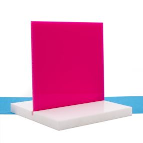 3mm Hot Pink Acrylic Sheet A6 - 15 Pack