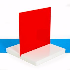 3mm Light Red Acrylic Sheet A6 - 15 Pack