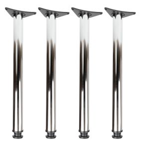 710mm Chrome Tubular Table Legs - 4 Pack